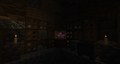 A shadowy underground cabin lit only by the candles it spawned with.
